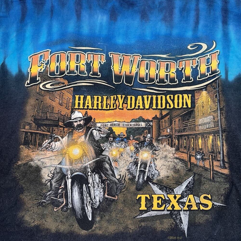 Harley-Davidson Blue and Black Short Sleeve Tee - Picture 9 of 11